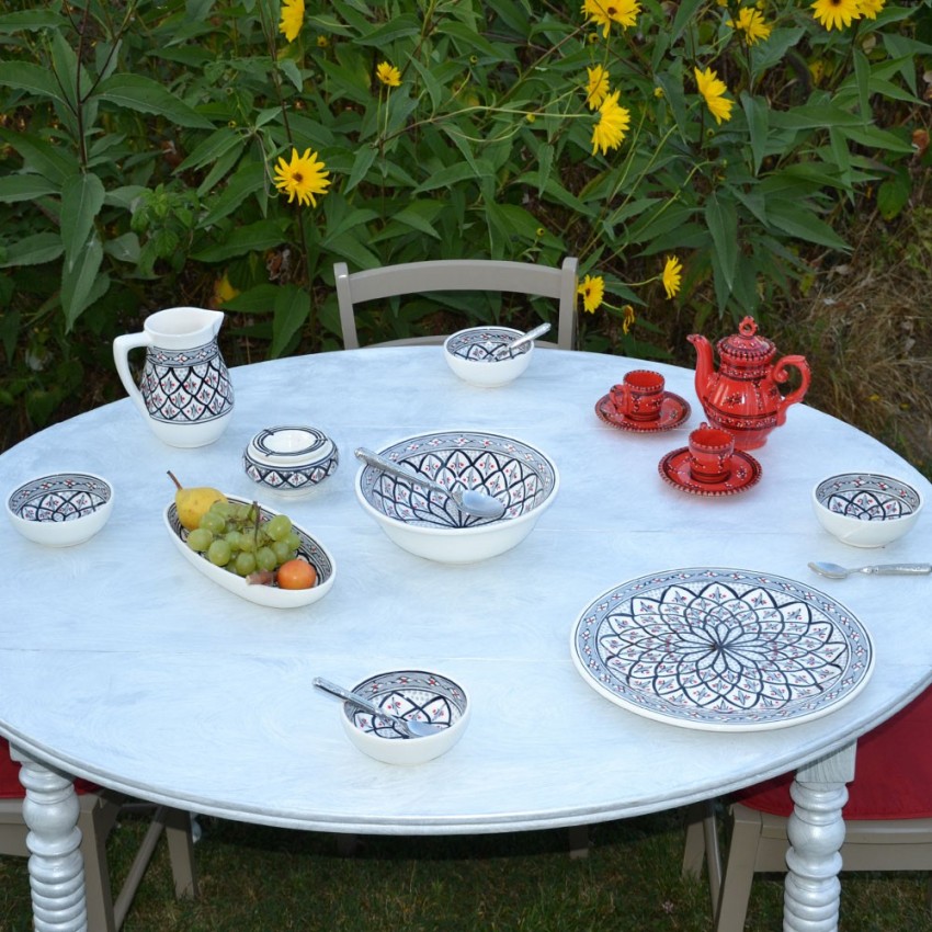 Service à salade de fruits Bakir gris - 8 pers