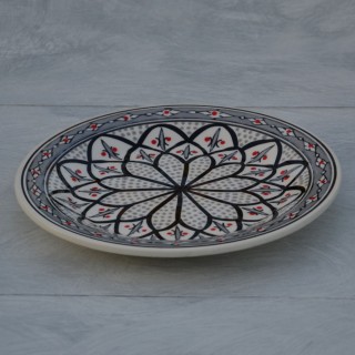 Lot de 6 assiettes plates Bakir gris - D 24 cm