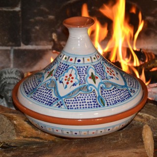 Tajine Marocain turquoise - D 30 cm traditionnel