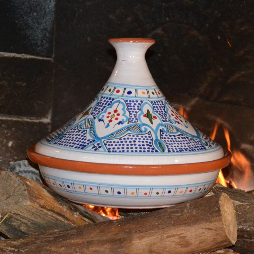 Tajine Marocain turquoise - D 30 cm traditionnel