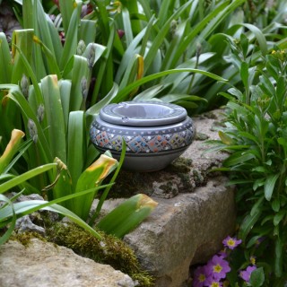 Cendrier anti fumée Marrakech gris- Moyen modèle