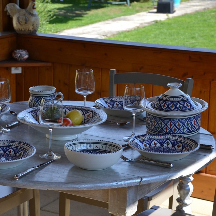 Assiette creuse Bakir bleu - D 24 cm