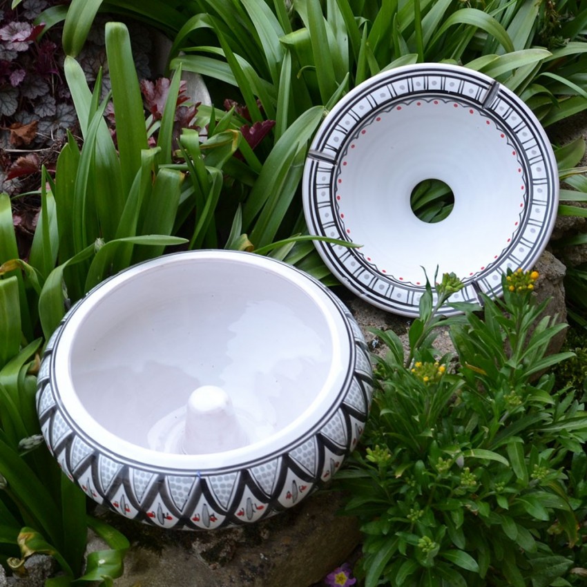 Cendrier marocain Bakir gris - Très Grand modèle