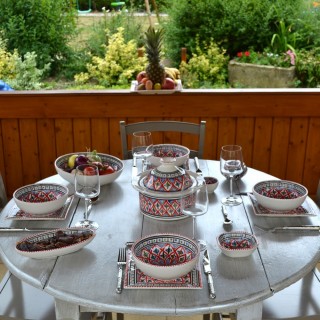 Plat ovale Bakir rouge - L 30 cm