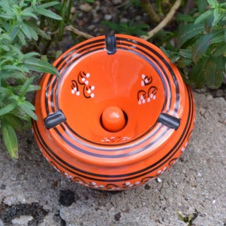 Cendrier Tatoué orange - D 12 cm
