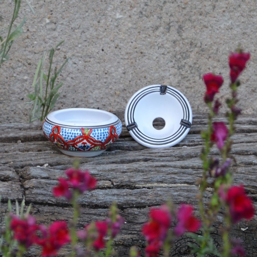 Cendrier oriental Marocain Rouge - Moyen modèle