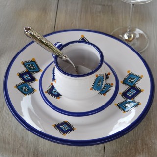 Assiette à entrée ou dessert Khelel bleu - D 20 cm