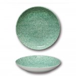 Assiette à couscous porcelaine colorée - D 26 cm - Granito vert