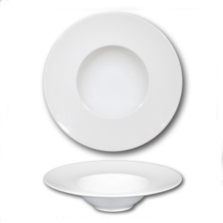 Lot de 6 assiettes à risotto en porcelaine blanche - D 27,5 cm - Napoli