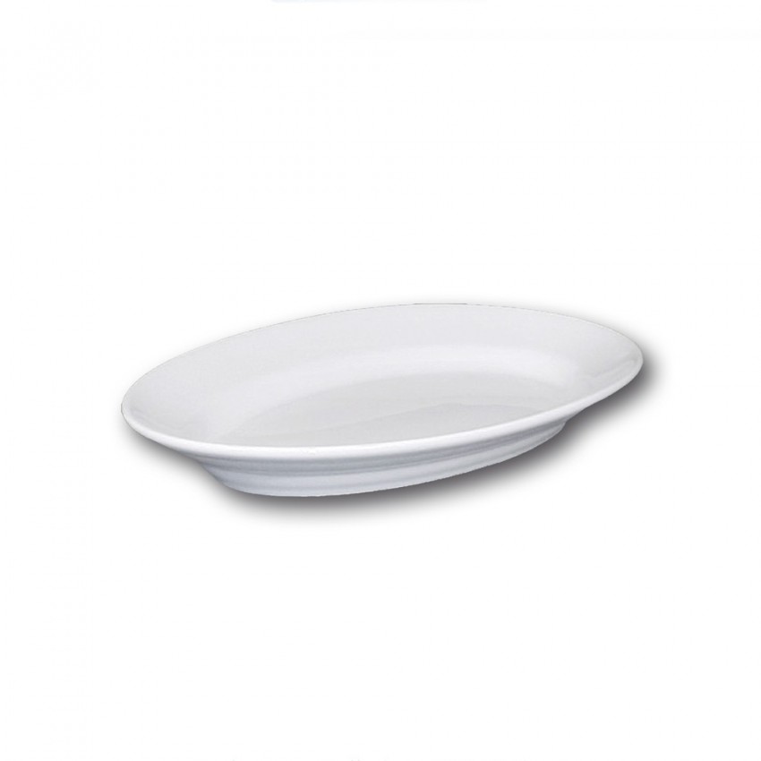 Plat ovale porcelaine blanche - L 31 cm - Tivoli