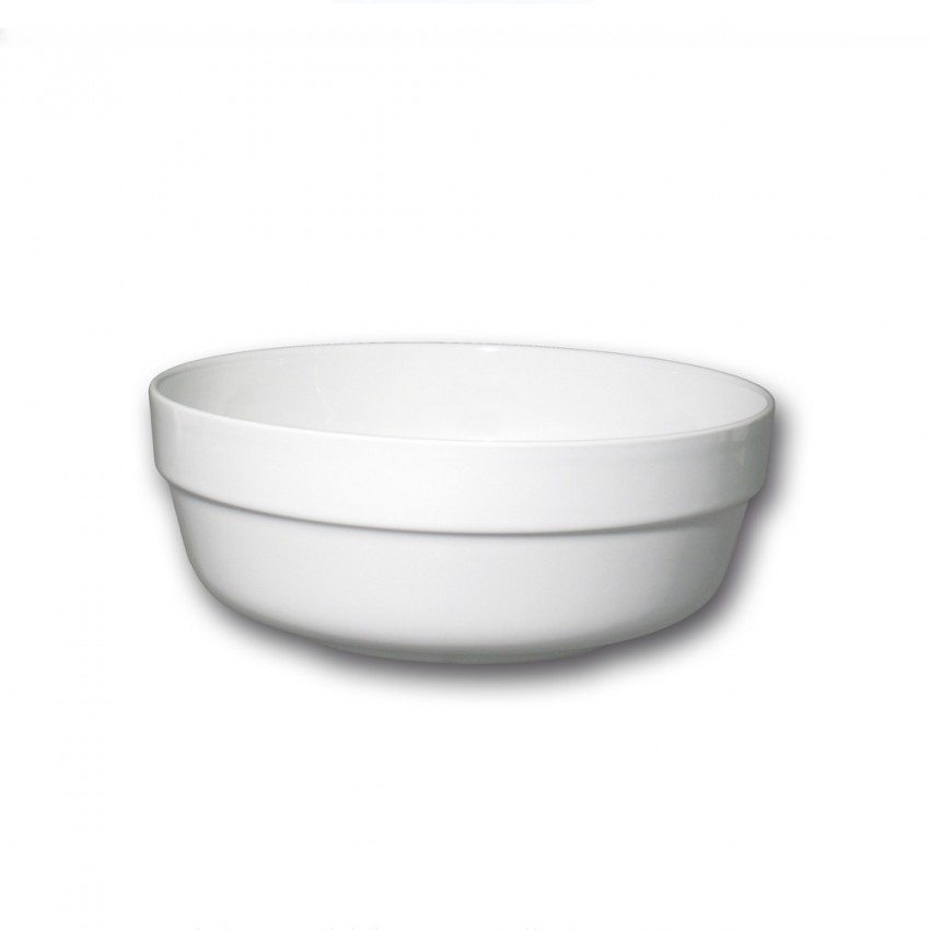 Saladier porcelaine blanche - L 24 cm - Roma