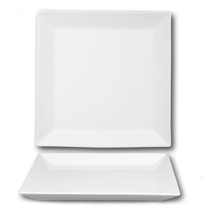 Assiette présentation porcelaine blanche - L 30 cm - Kimi