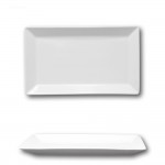 Plat rectangulaire porcelaine blanche - L 29 cm - Kimi
