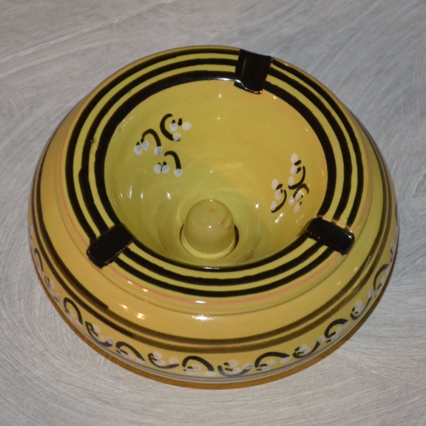 Cendrier marocain Tatoué vert anis - Moyen modèle