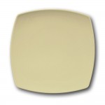 Assiette plate carrée couleur Crème - L 26 cm - Tokio