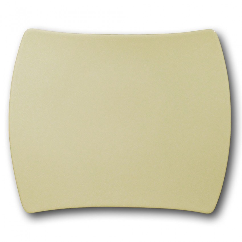 Plat rectangulaire porcelaine de couleur crème - L 31 cm - Tokio