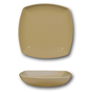 Assiette creuse porcelaine italienne Marron- L 21 cm - Tokio