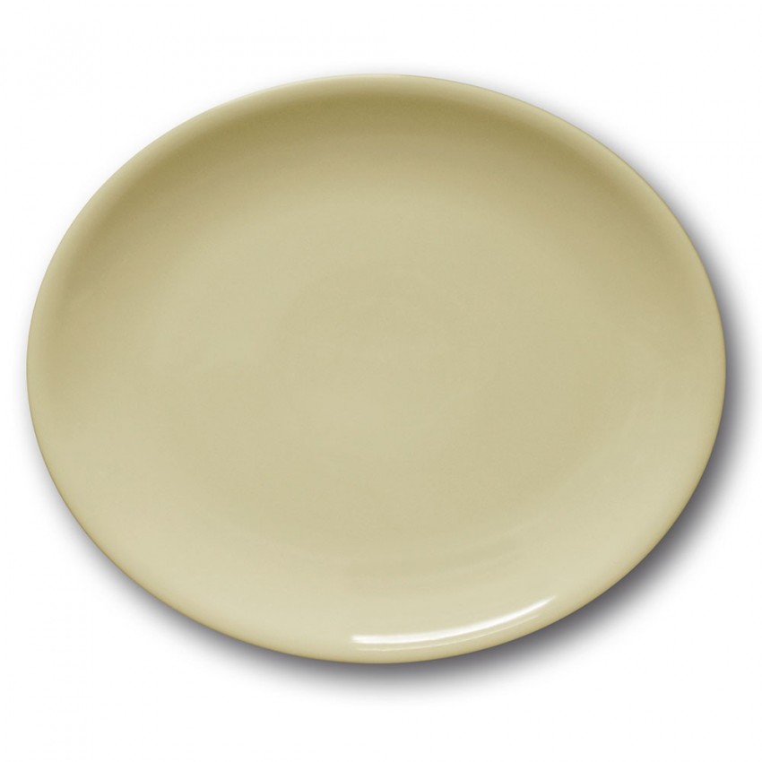 Assiette ovale porcelaine couleur Crème - L 28 cm - Siviglia