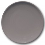 Lot de 6 assiettes plates porcelaine Gris - D 28 cm - Siviglia