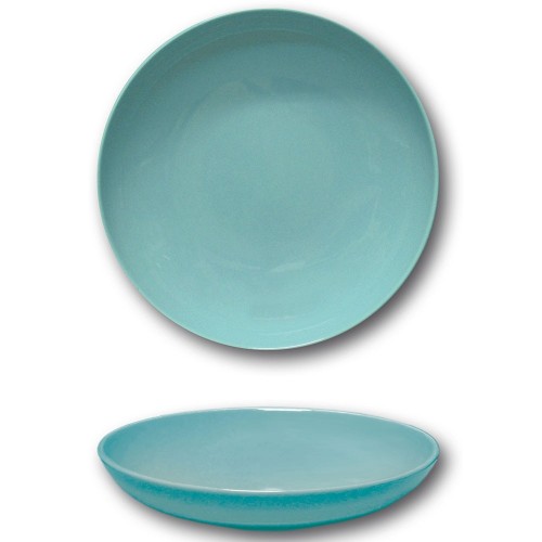 Lot 6 assiettes creuses porcelaine Bleue - D 22 cm - Siviglia